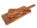 Two Dansk Wooden Cheese Boards With Knives
