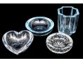Group Of Four Fine Vintage Cut Crystal Items 