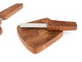 Two Dansk Wooden Cheese Boards With Knives