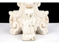Pair Of Tall White Painted Iron Column Form Table Lamps