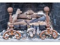 Antique Pair Of Iron Andirons