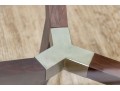 Contemporary Wood And Glass Dining Table 