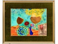 Signed Oil On Board, Modernist Still Life With Wine Glasses
