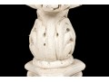 Pair Of Tall White Painted Iron Column Form Table Lamps