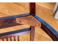 Antique Louis XVI Style Tambour Secretary Desk With Chair