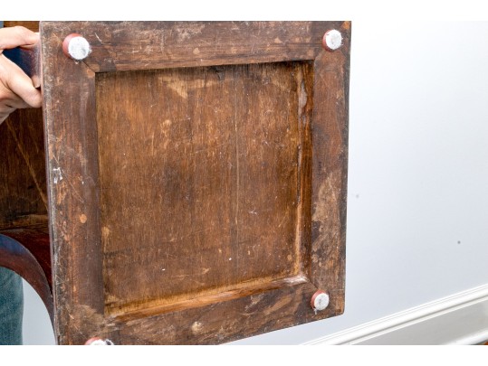 Pair Of Modern Solid Wood And Bamboo End Tables