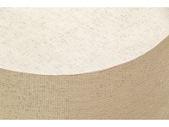 Circular Grasscloth Accent Table