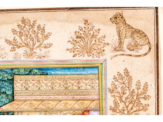 Framed Triptych Of Trio Of Traditional Indian Paintings