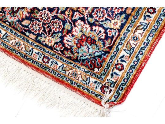 Finely Knotted Vintage Silk Carpet, 6'9