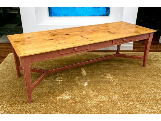 A Fine Vintage Pine Farmhouse Table