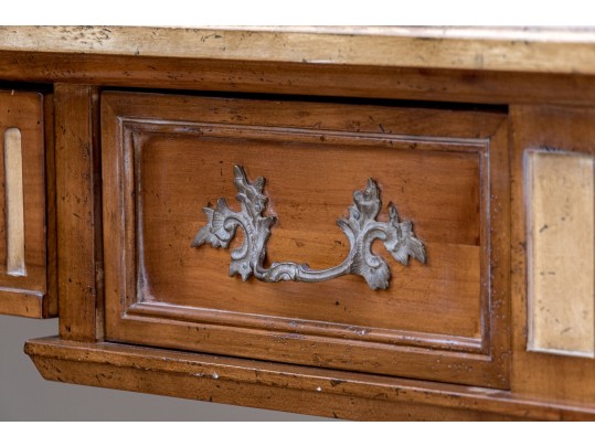 Stunning Lillian August Louis XVI Style Leather Top Writing Desk