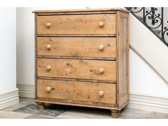 Vintage Pine Four Drawer Chest