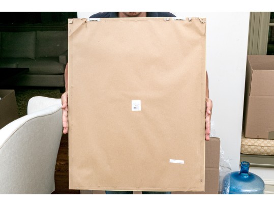 Decorative Print Of Abstract Blue Bubbles