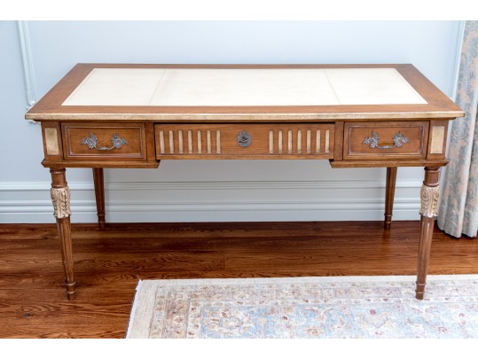 Stunning Lillian August Louis XVI Style Leather Top Writing Desk