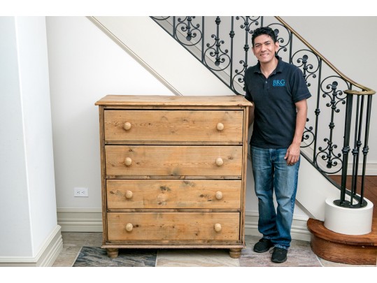 Vintage Pine Four Drawer Chest