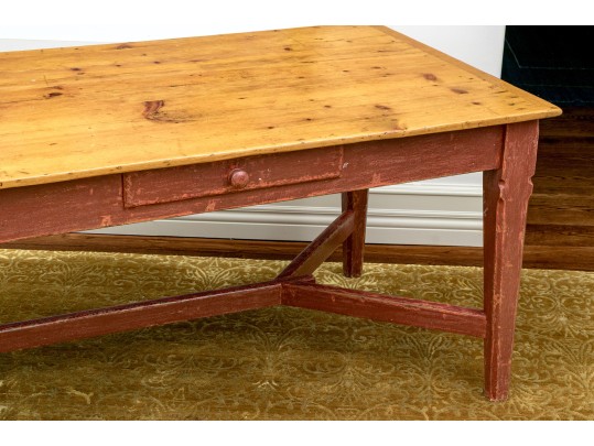 A Fine Vintage Pine Farmhouse Table