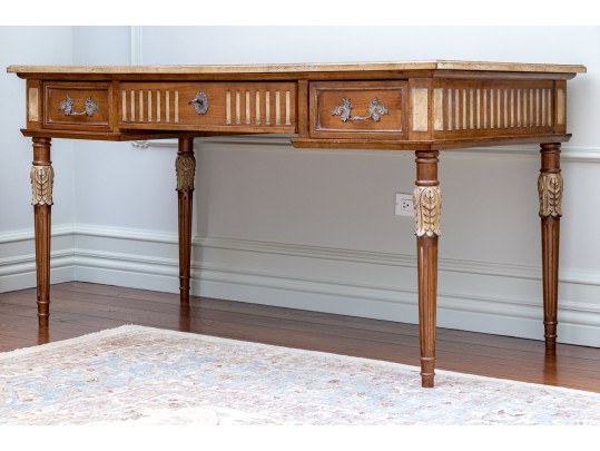 Stunning Lillian August Louis XVI Style Leather Top Writing Desk