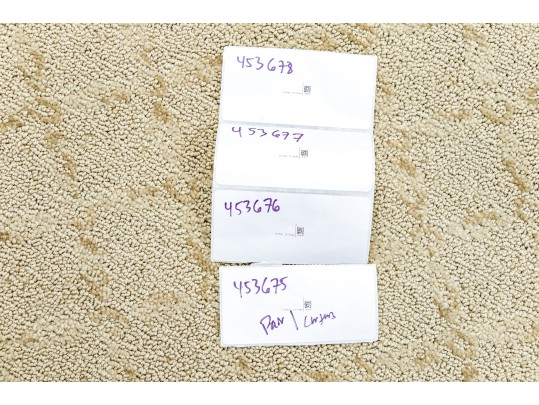 Pair Of Lined Silk Curtains