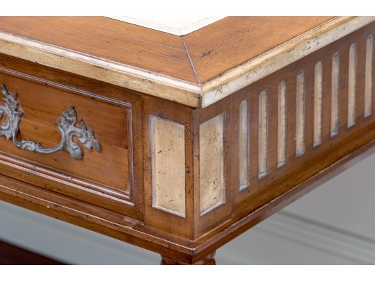 Stunning Lillian August Louis XVI Style Leather Top Writing Desk