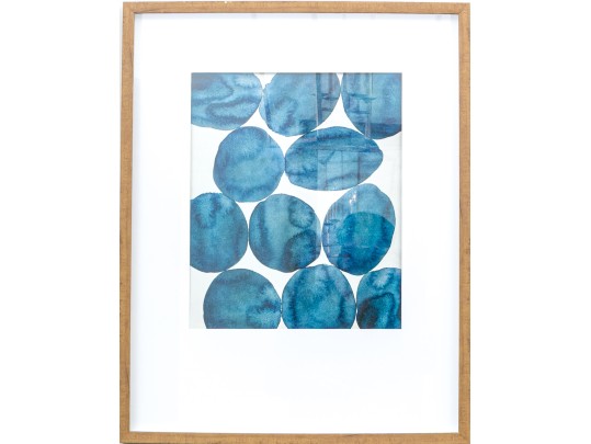 Decorative Print Of Abstract Blue Bubbles