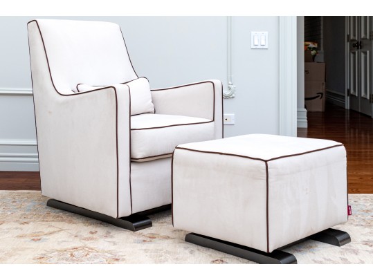 Monte Upholstered Glider Chair And Ottoman