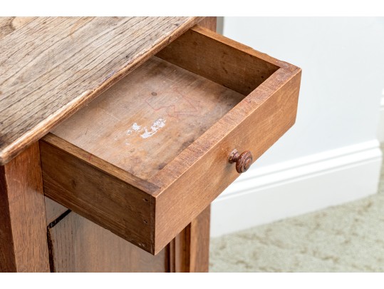 Antique Pine End Table, 19th C.