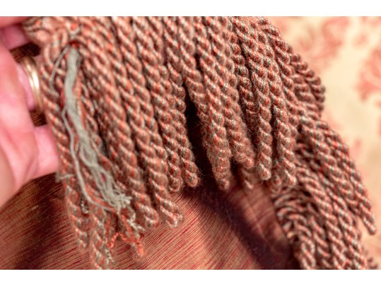 Pair Of Lined Silk Curtains