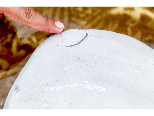 Fabulous Faux Bois Decorative Pedestal Glass Cocktail Table