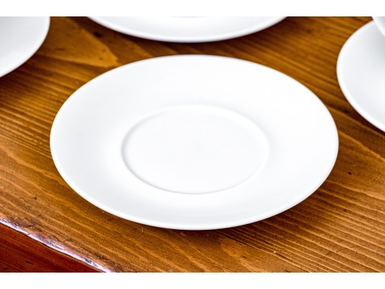 Set Of Seventeen Crate & Barrel Coffee Mugs And Saucers