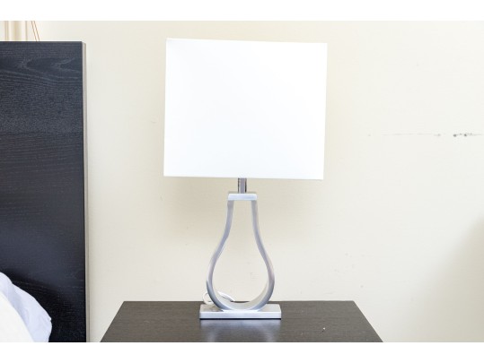 Set Of Three Of Intertek Chrome Finished Table Lamps