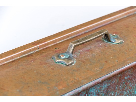 Antique Copper And Brass Lidded Fish Boiler