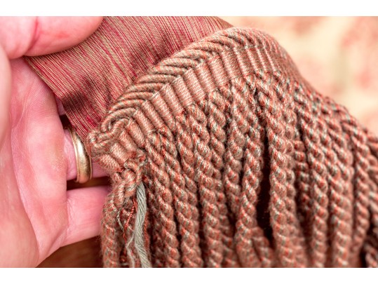 Pair Of Lined Silk Curtains