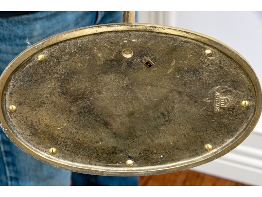 Semi-Antique Brass Fireplace Tools On Stand