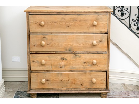 Vintage Pine Four Drawer Chest