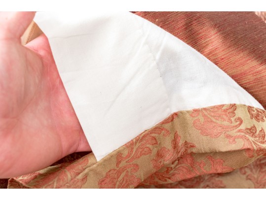 Pair Of Lined Silk Curtains