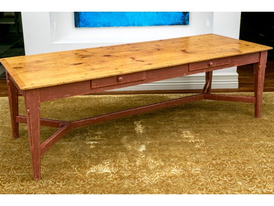 A Fine Vintage Pine Farmhouse Table