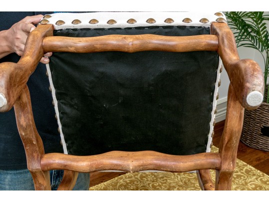 Set Of Four Solid Fruitwood Louis XIII Style Side Chairs