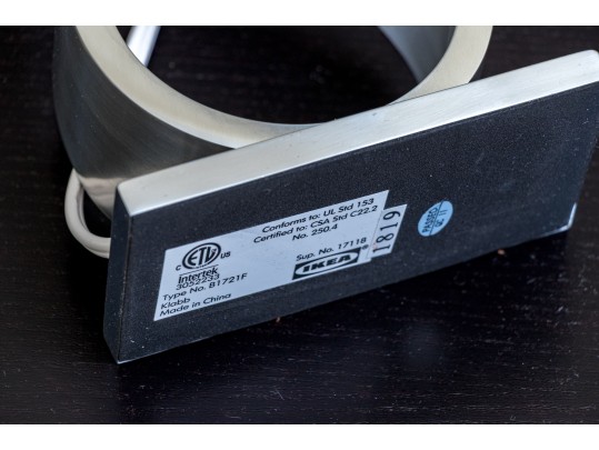 Set Of Three Of Intertek Chrome Finished Table Lamps