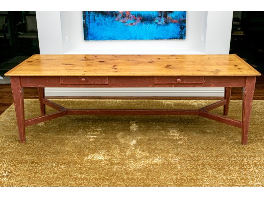 A Fine Vintage Pine Farmhouse Table