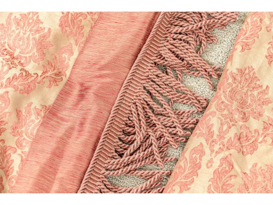 Pair Of Lined Silk Curtains