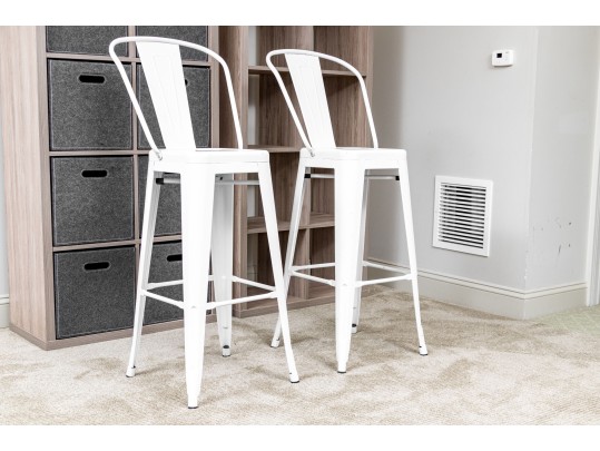 Pair Of White Barstools