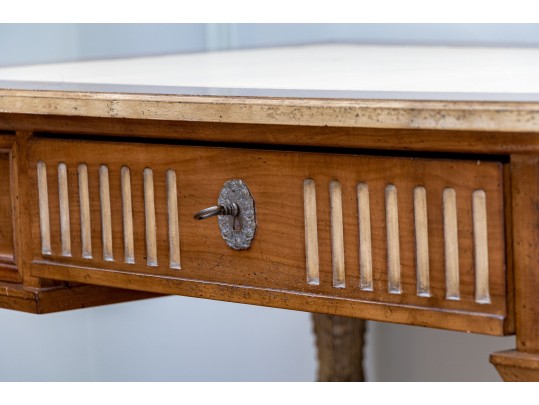 Stunning Lillian August Louis XVI Style Leather Top Writing Desk