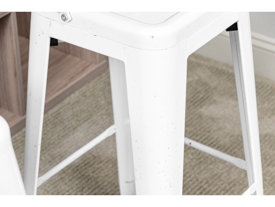 Pair Of White Barstools