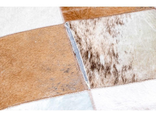 Vintage Hide Upholstered Ottoman