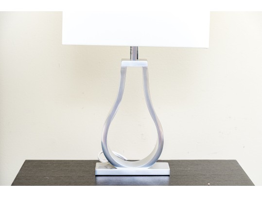 Set Of Three Of Intertek Chrome Finished Table Lamps