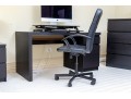 Ikea Black Finished Desk With Office Chair