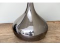 Pair Of Chrome Finished Bottle Form Table Lamps