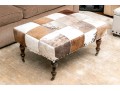 Vintage Hide Upholstered Ottoman