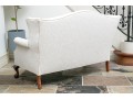 Custom Upholstered Camelback Settee
