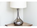 Pair Of Chrome Finished Bottle Form Table Lamps